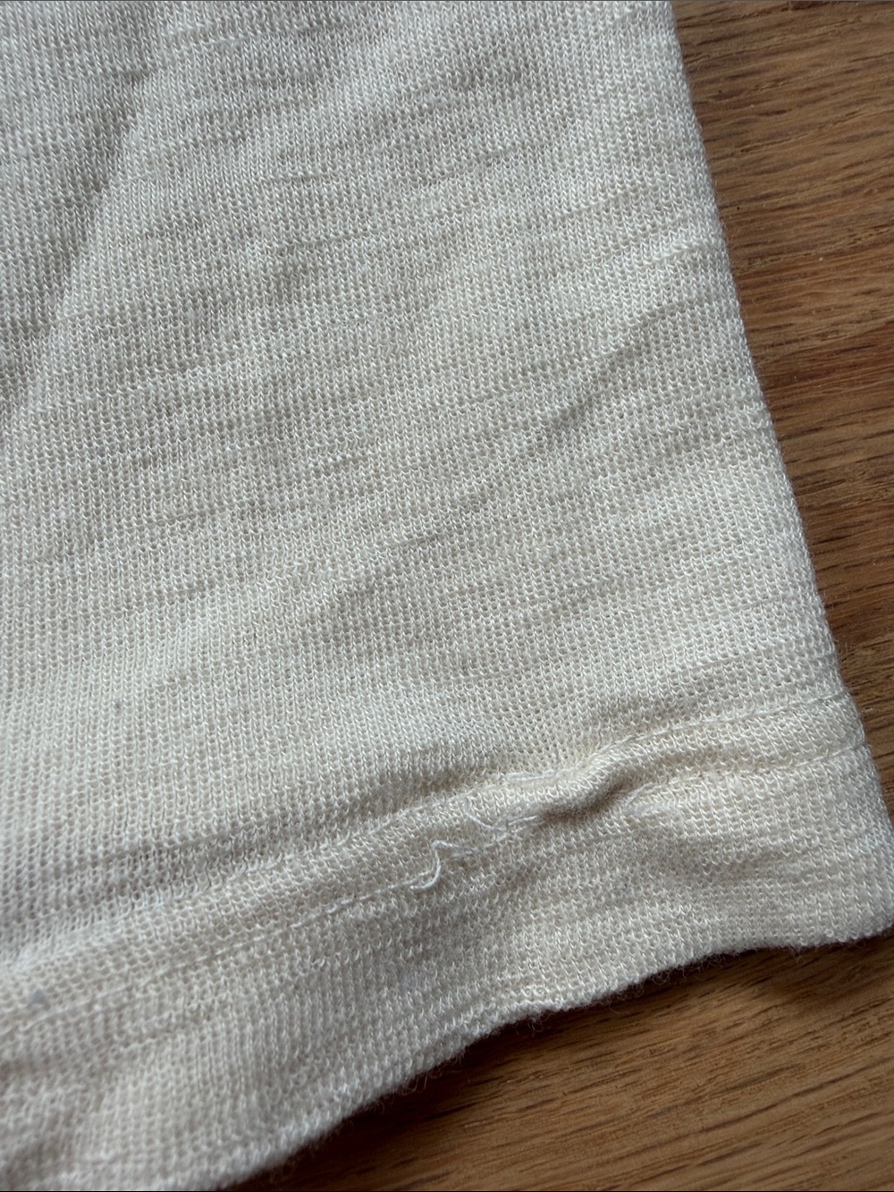 Cosilana German merino wool/silk crewneck cream short sleeve top sz EUR 152 - Picture 13 of 15